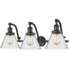 Franklin Restoration Large Cone LED 28 inch Oil Rubbed Bronze Bath Vanity Light Wall Light in Seedy Glass, Franklin Restoration