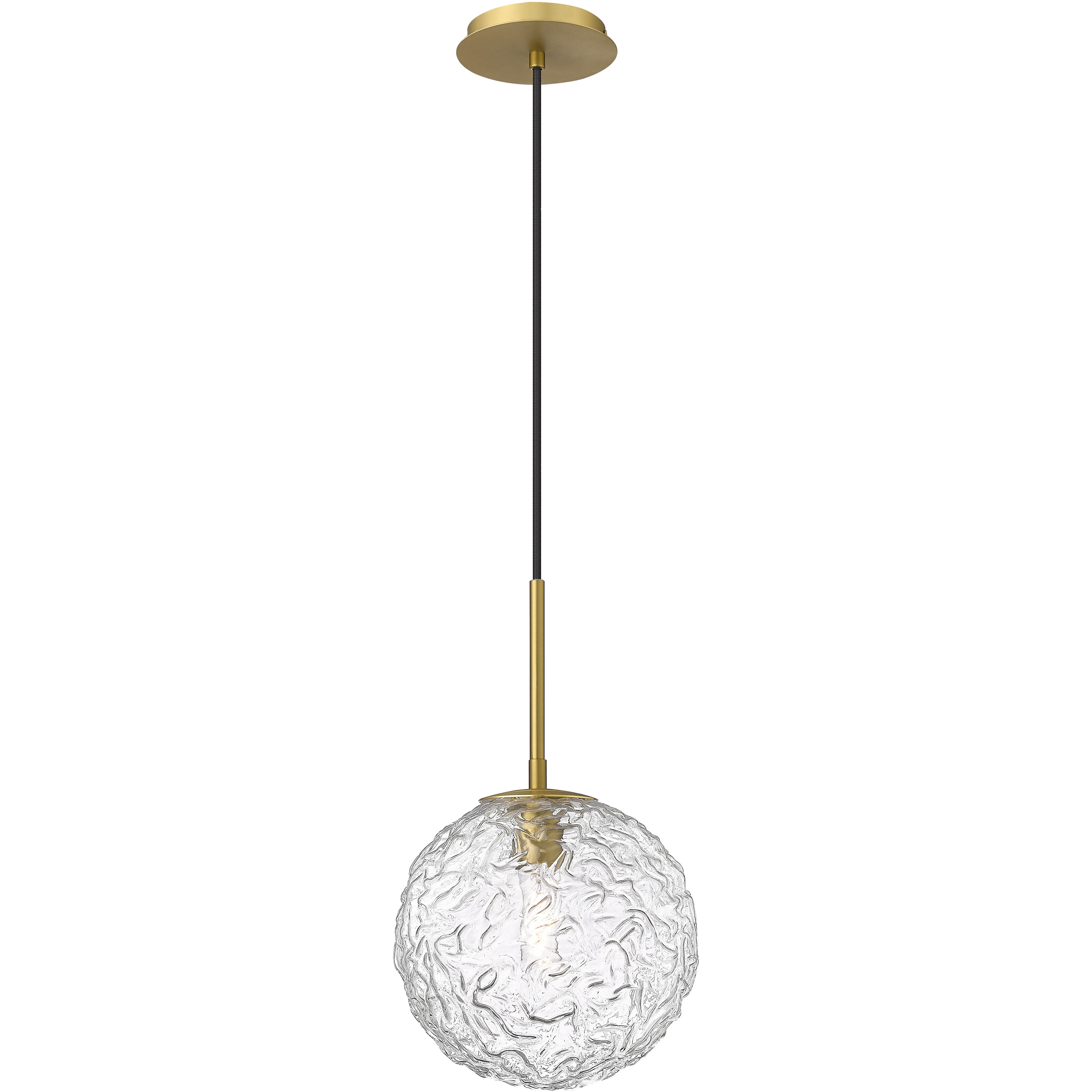 Barrington 1 Light 10 inch Brushed Brass Mini Pendant Ceiling Light