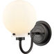 Olivia LED 6.38 inch Matte Black Bath Vanity Light Wall Light
