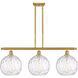 Ballston Athens Water Glass LED 36.5 inch Satin Gold Island Light Ceiling Light