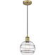 Edison Rochester 1 Light 8 inch Brushed Brass Cord Hung Mini Pendant Ceiling Light