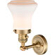 Franklin Restoration Bellmont 1 Light 7 inch Brushed Brass Sconce Wall Light in Matte White Glass, Franklin Restoration