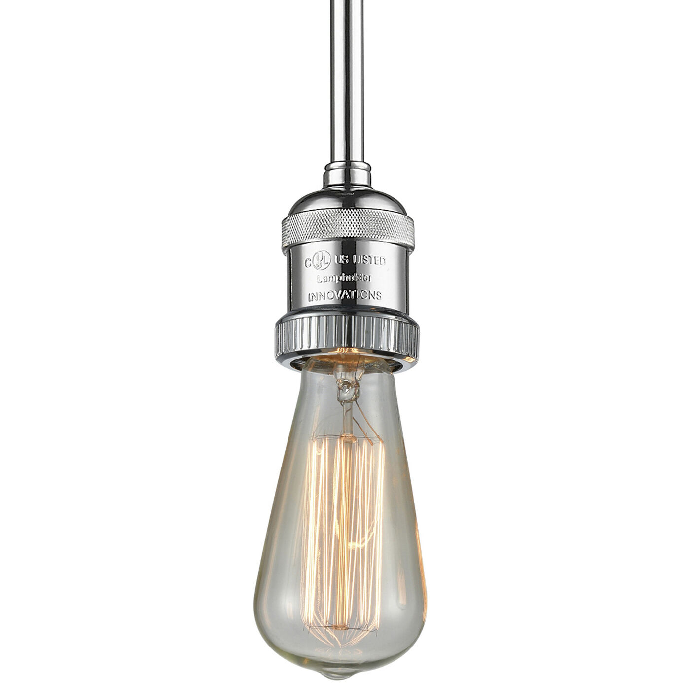 Franklin Restoration Bare Bulb 1 Light 2 inch Polished Chrome Mini Pendant Ceiling Light in Incandescent