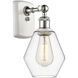 Ballston Cindyrella LED 6 inch White and Polished Chrome Sconce Wall Light in Clear Glass