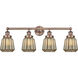 Chatham 4 Light 33.5 inch Antique Copper and Mercury Bath Vanity Light Wall Light