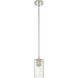 Downtown Urban Crown Point 1 Light 3.88 inch Polished Nickel Pendant Ceiling Light in Deco Swirl