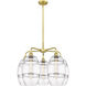 Ballston Vaz 5 Light 26 inch Satin Gold Stem Hung Chandelier Ceiling Light in Clear Glass