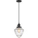 Franklin Restoration Bullet LED 7 inch Matte Black Mini Pendant Ceiling Light in Seedy