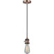 Franklin Restoration Bell 1 Light 8 inch Antique Copper Mini Pendant Ceiling Light in Incandescent, Clear