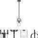 Pilaster II Cylinder 1 Light 5 inch Matte Black Pendant Ceiling Light in Deco Swirl Glass