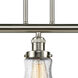 Franklin Restoration Bellmont LED 38.75 inch Brushed Satin Nickel Island Light Ceiling Light in Seedy Glass, Franklin Restoration