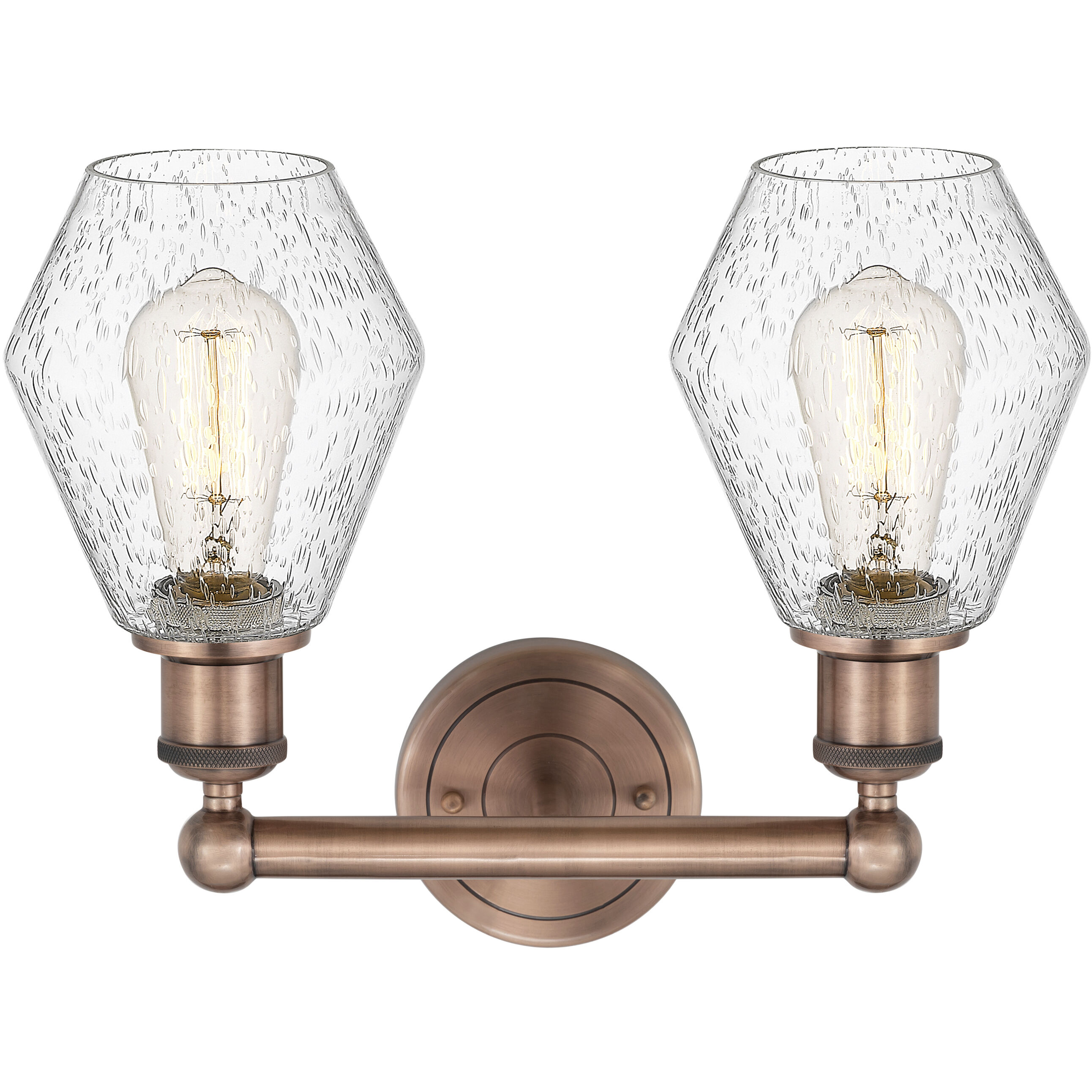 Cindyrella 2 Light 15 inch Antique Copper Bath Vanity Light Wall Light in Seedy