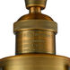 Franklin Restoration Chatham LED 6 inch Brushed Brass Semi-Flush Mount Ceiling Light in Clear Glass, Franklin Restoration