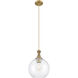 Downtown Urban Astor 1 Light 10 inch Brushed Brass Mini Pendant Ceiling Light