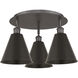Ballston Cone 3 Light 19.75 inch Oil Rubbed Bronze Flush Mount Ceiling Light