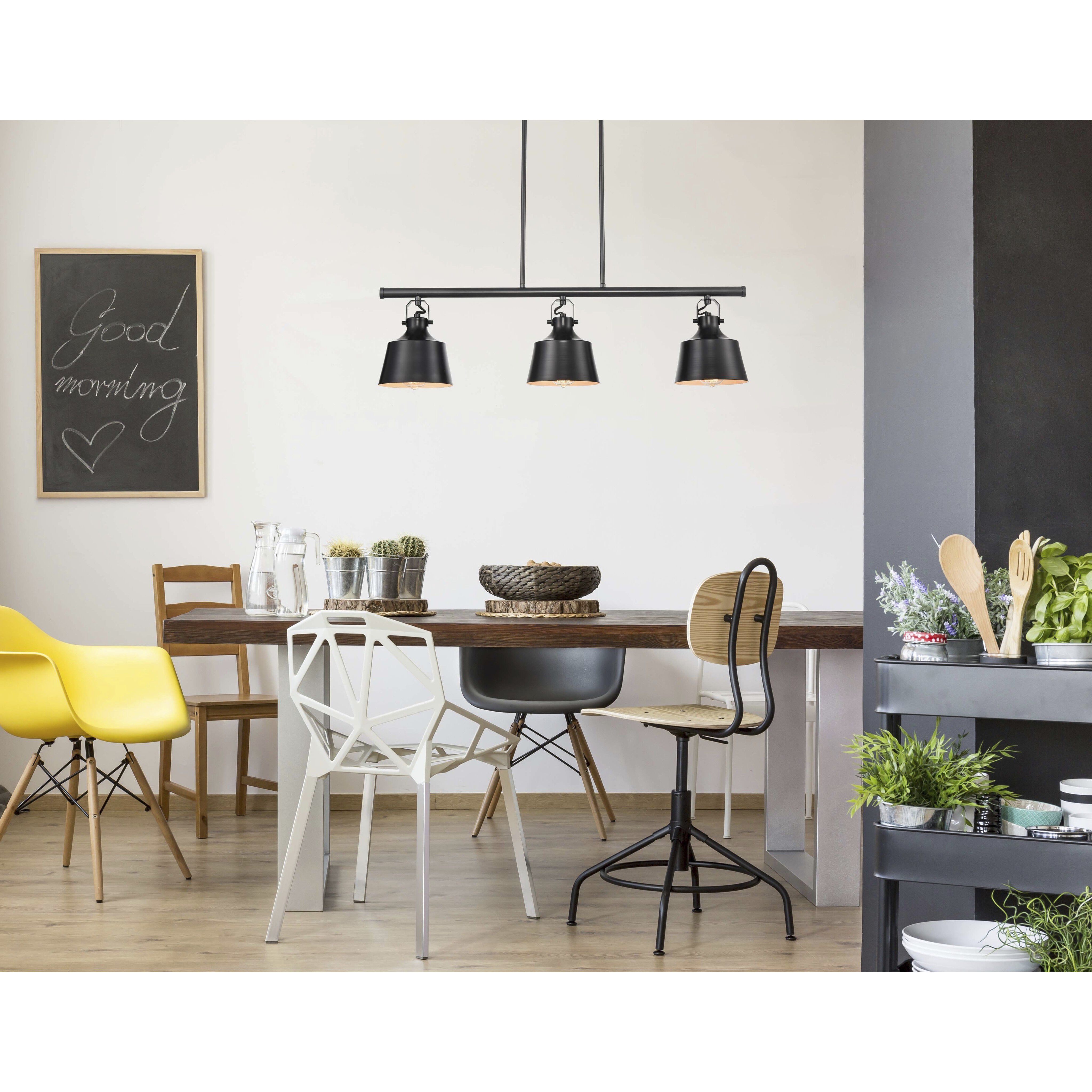 Auralume Provin LED 35.5 inch Matte Black Island Light Ceiling Light