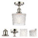 Ballston Niagra 1 Light 7 inch Polished Nickel Semi-Flush Mount Ceiling Light, Ballston