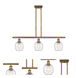 Ballston Belfast 3 Light 36 inch Brushed Brass Island Light Ceiling Light