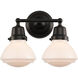 Aditi Olean 2 Light 14.75 inch Matte Black Bath Vanity Light Wall Light, Aditi