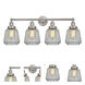 Chatham 4 Light 33.5 inch Brushed Satin Nickel Bath Vanity Light Wall Light