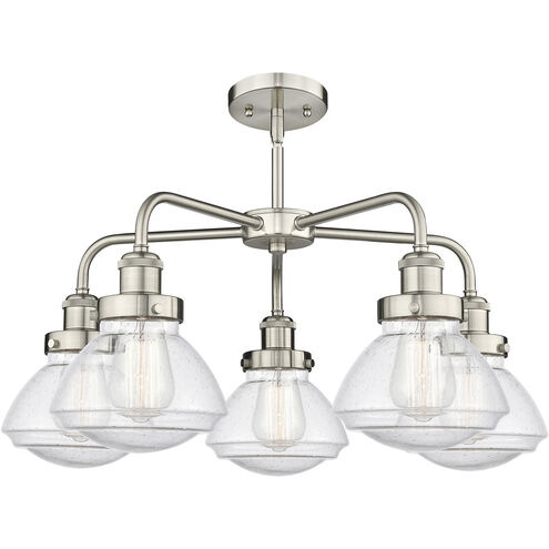 Olean 5 Light 24.5 inch Satin Nickel Chandelier Ceiling Light