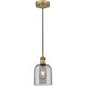 Edison Bella 1 Light 5.5 inch Brushed Brass Cord Hung Mini Pendant Ceiling Light