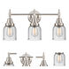 Caden 3 Light 23 inch Satin Nickel Bath Vanity Light Wall Light in Seedy Glass