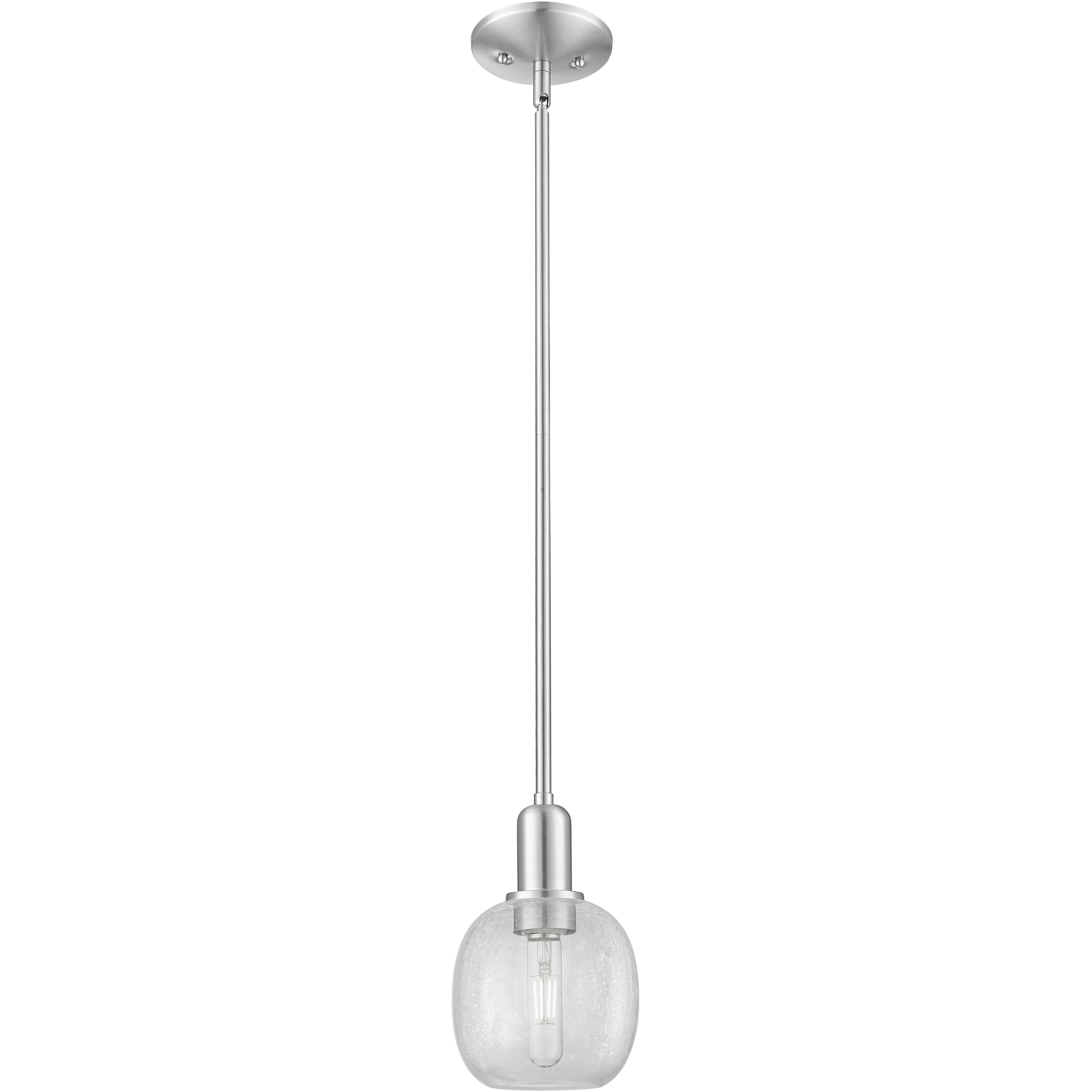Arcadia Belfast 1 Light 6 inch Brushed Satin Nickel Mini Pendant Ceiling Light