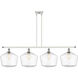 Ballston Cindyrella 4 Light 50 inch White and Polished Chrome Island Light Ceiling Light in Incandescent, Seedy Glass