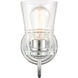 Scarlett LED 5 inch Polished Chrome Bath Vanity Light Wall Light in Clear Glass
