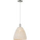Downtown Urban Natural Ballston Dome 1 Light 11.75 inch Polished Nickel Mini Pendant Ceiling Light