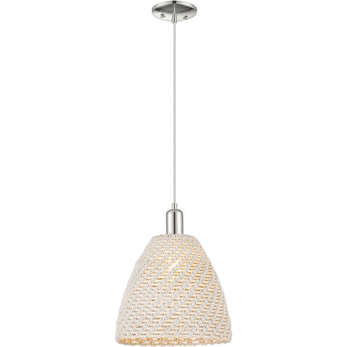 Downtown Urban Natural Ballston Dome 1 Light 11.75 inch Polished Nickel Mini Pendant Ceiling Light