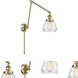 Fulton 30 inch 60.00 watt Antique Brass Swing Arm Wall Light, Franklin Restoration