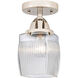 Nouveau 2 Colton 1 Light 6 inch Polished Nickel Semi-Flush Mount Ceiling Light