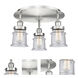 Canton 3 Light 17 inch Satin Nickel Flush Mount Ceiling Light in Seedy