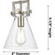Downtown Urban Newton Cone 1 Light 8 inch Matte Black Mini Pendant Ceiling Light in Matte White Glass