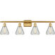Ballston Conesus LED 36 inch Satin Gold Bath Vanity Light Wall Light, Ballston