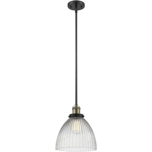 Franklin Restoration Seneca Falls LED 9.5 inch Black Antique Brass Mini Pendant Ceiling Light, Franklin Restoration