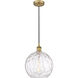 Edison Athens Water Glass 1 Light 10 inch Brushed Brass Mini Pendant Ceiling Light