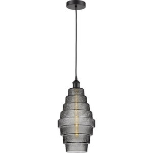 Edison Cascade LED 8 inch Matte Black Mini Pendant Ceiling Light