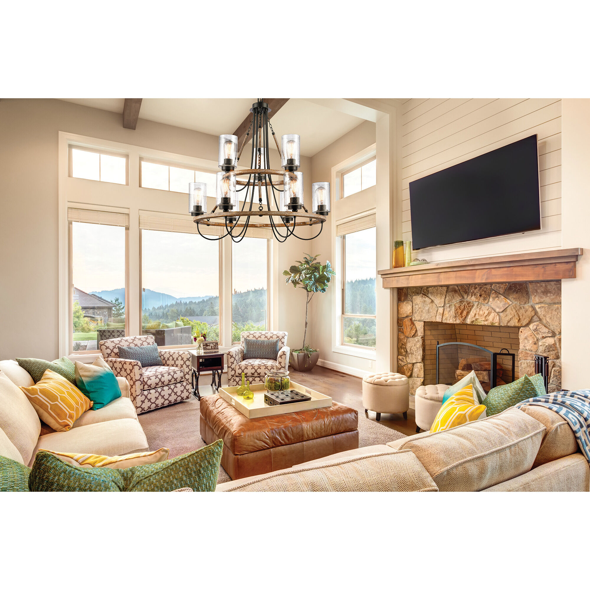 Paladin 9 Light 31.5 inch Matte Black Chandelier Ceiling Light