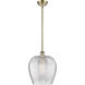 Ballston Norfolk 1 Light 12 inch Antique Brass Mini Pendant Ceiling Light in Clear Glass