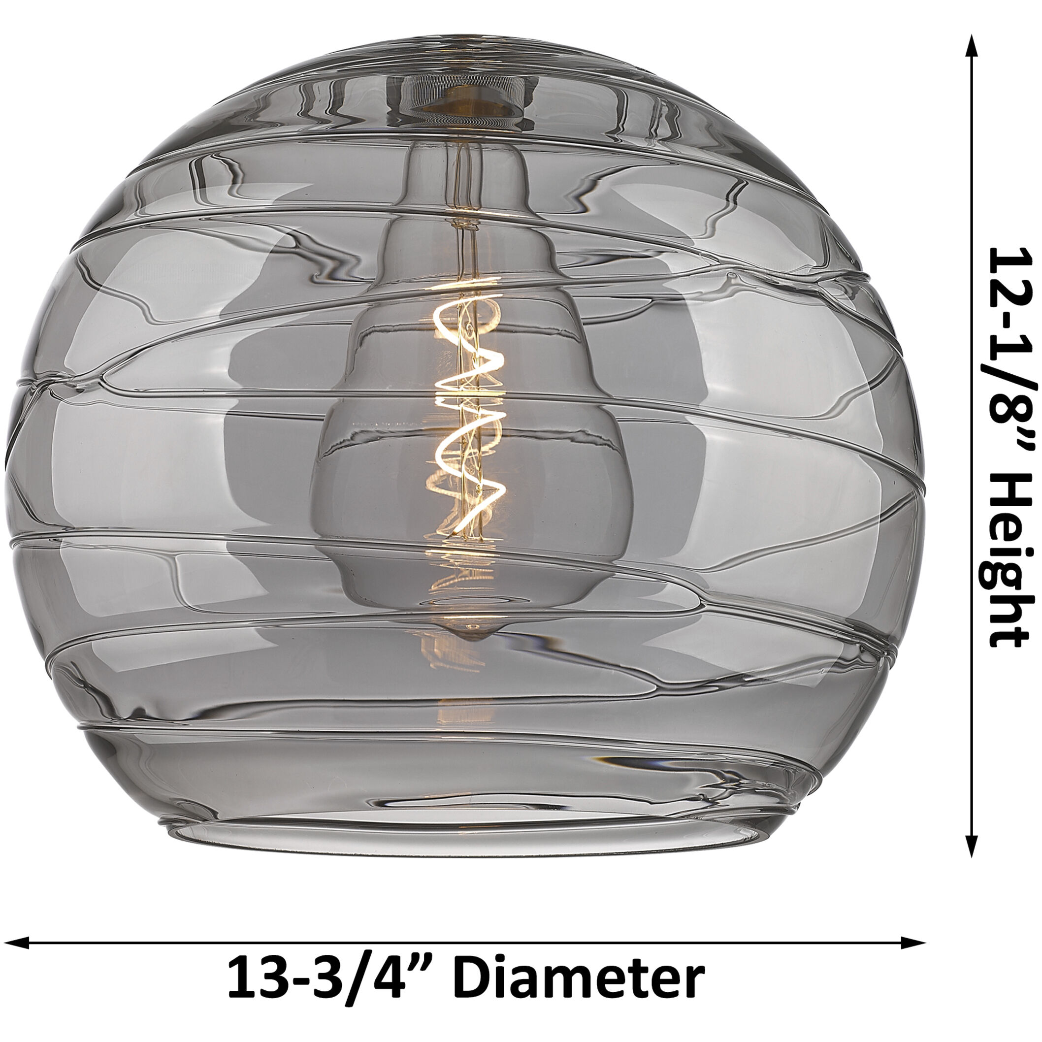 Ballston Deco Swirl LED 13.75 inch White and Polished Chrome Pendant Ceiling Light