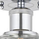 Edison Athens 1 Light 8 inch Polished Chrome Semi-Flush Mount Ceiling Light in Clear Glass