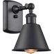 Ballston Smithfield 1 Light 7 inch Matte Black Sconce Wall Light, Ballston
