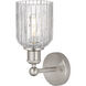 Bridal Veil Sconce Wall Light in Satin Nickel, Clear