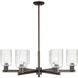 Arcadia Hadley 6 Light 34 inch Oil Rubbed Bronze Chandelier Ceiling Light