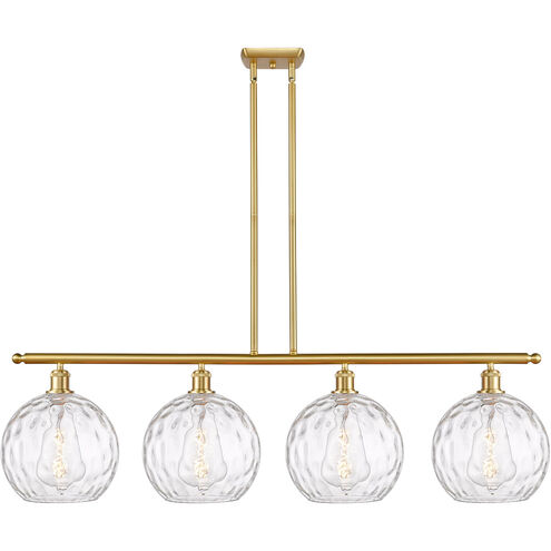 Ballston Athens Water Glass LED 48.25 inch Satin Gold Island Light Ceiling Light