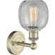 Belfast 1 Light 6 inch Antique Brass and Clear Crackle Sconce Wall Light