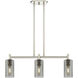 Downtown Urban Crown Point Island Light Ceiling Light in Polished Nickel, Plated Smoke